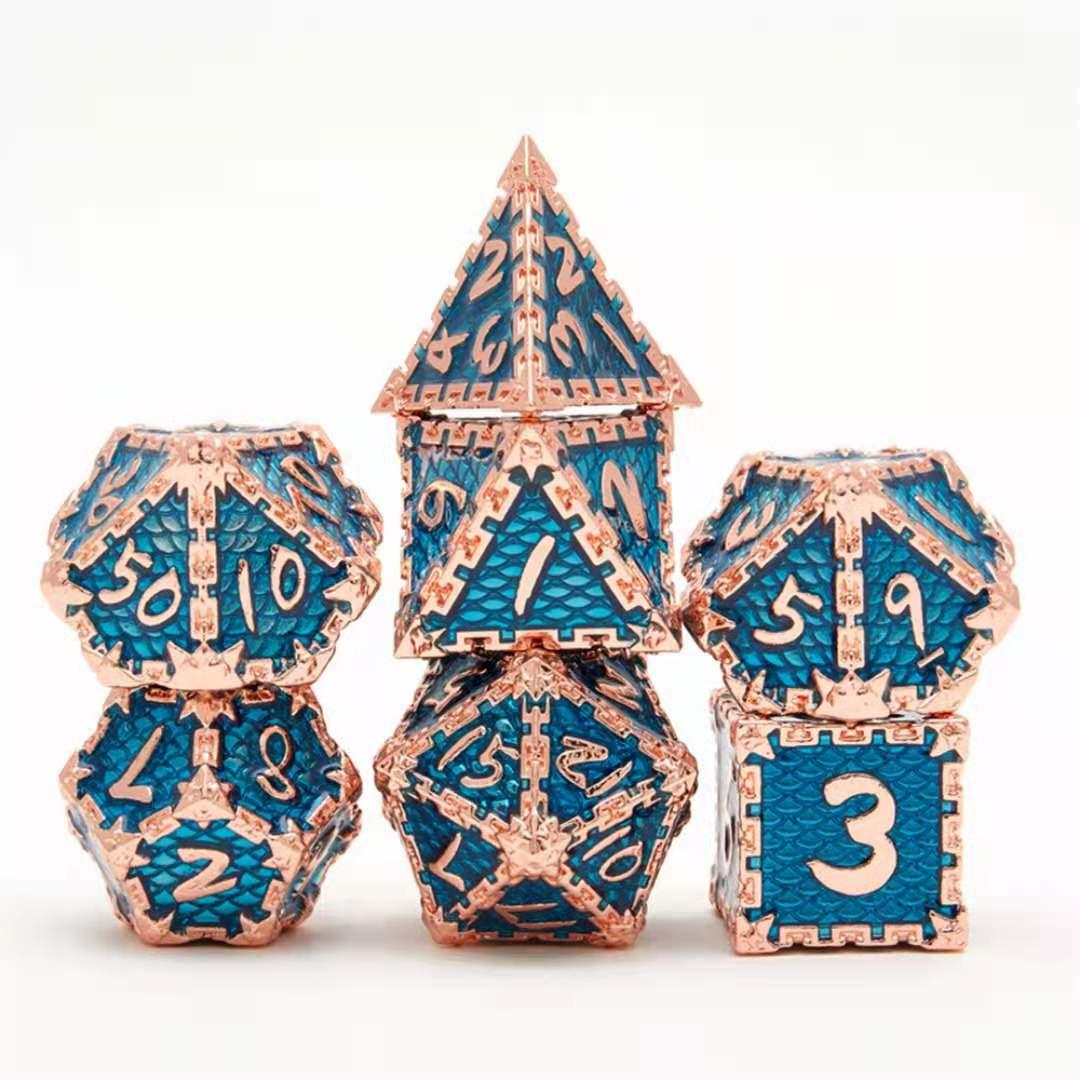 Fish scale metal dice NO.2