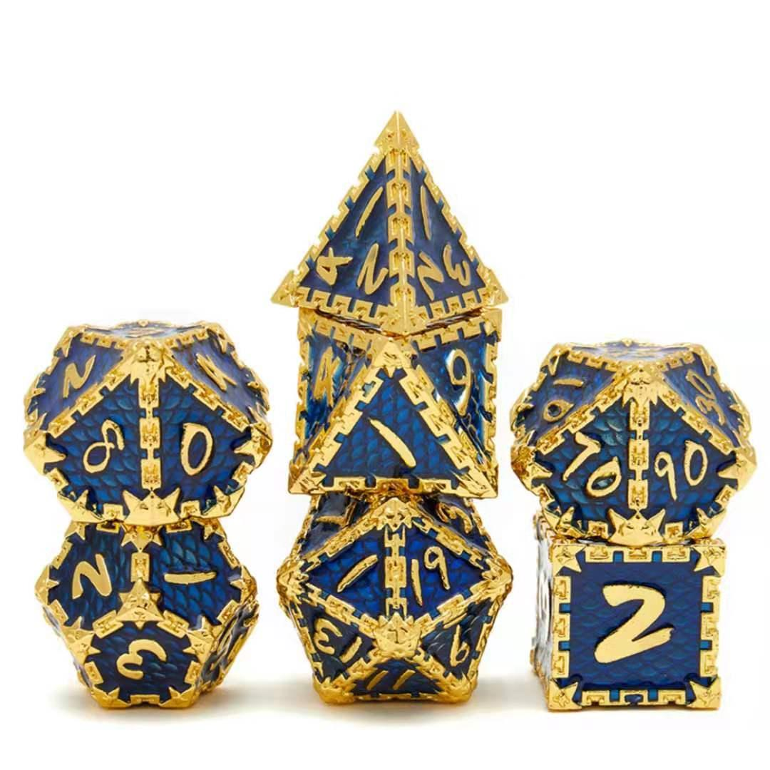 Fish scale metal dice NO.11
