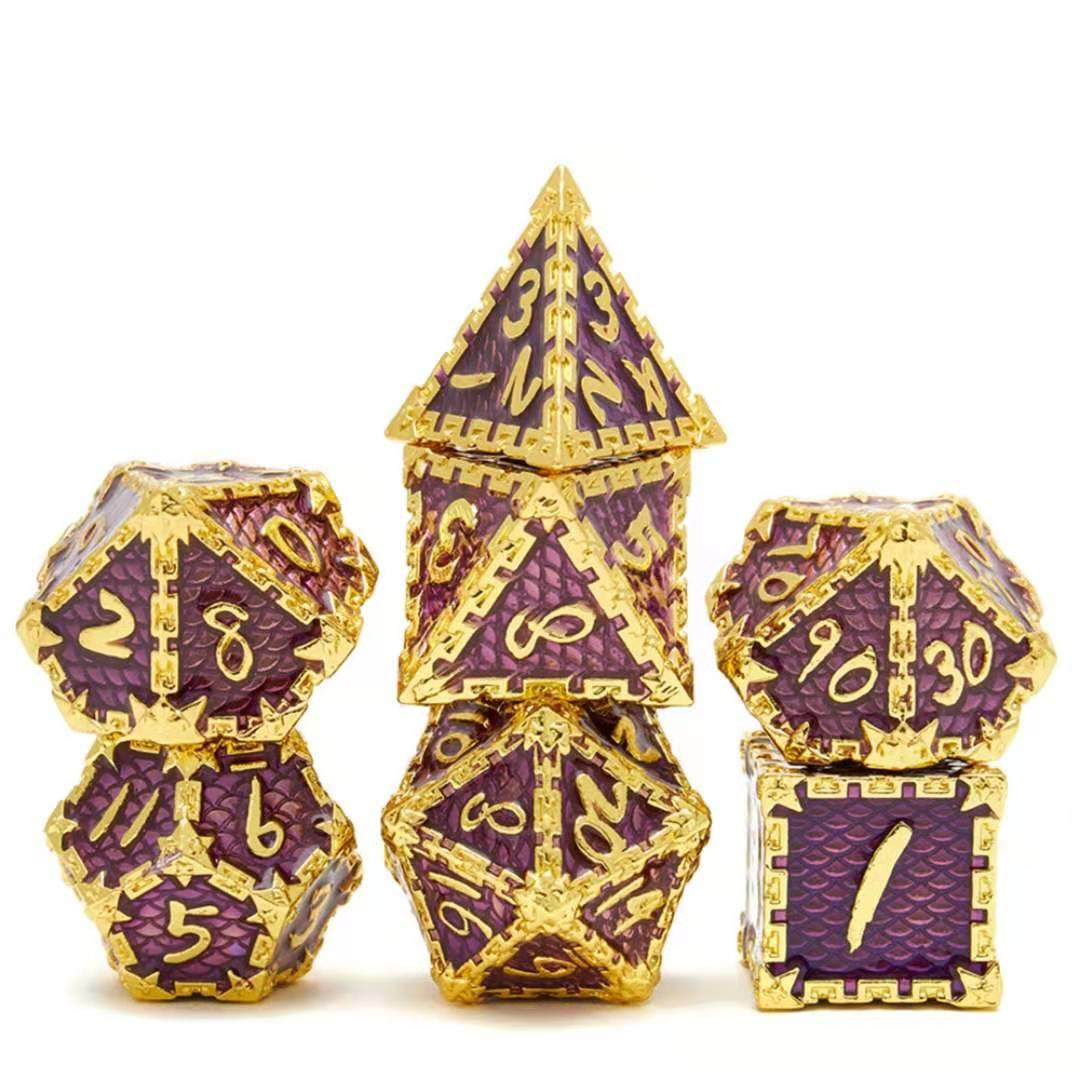 Fish scale metal dice NO.12