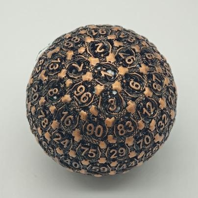 D100 Skeletonized Metal Dice NO.004
